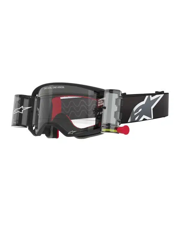 Alpinestars Supertech Corp Roll-Off Goggles โ Black/Grey Clear