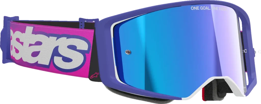 Alpinestars Supertech Vista Goggle – Purple/Pink / Mirror Blue