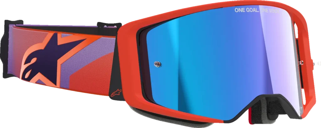 Alpinestars Supertech Corp Goggle – Coral/Purple / Mirror Blue