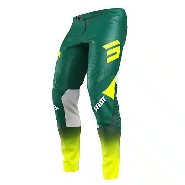 Shot MX Cross Broek Volwassen Contact GP Groen / Fluor Geel 2026 Collectie