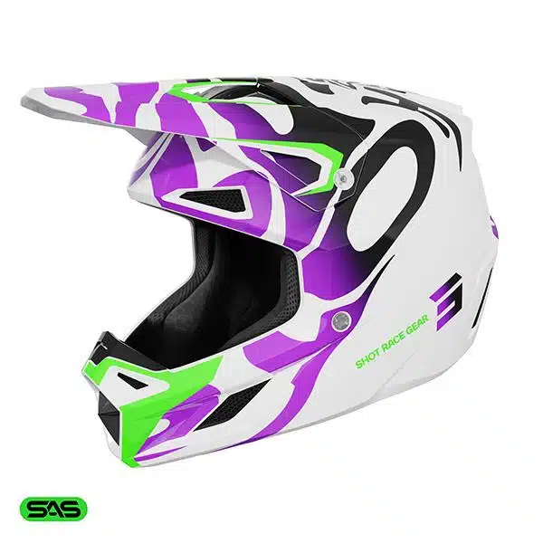 Shot MX Crosshelm Kinderen Speed Kid Ghost Paars 2026 Collectie