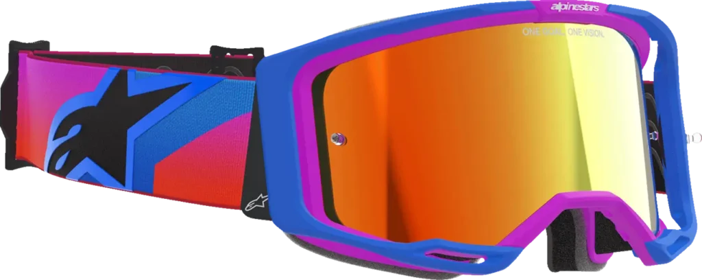 Alpinestars Vision 8 Corp Goggle – Blue/Purple/Orange / Mirror Red