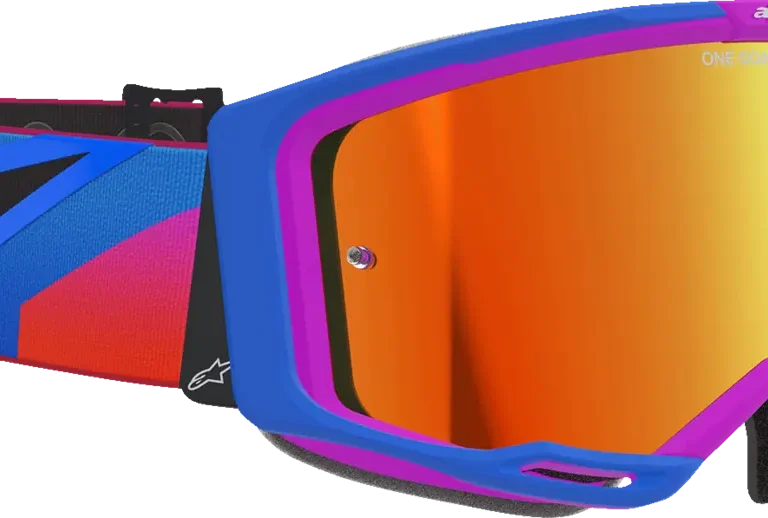 Alpinestars Vision 8 Corp Goggle – Blue/Purple/Orange / Mirror Red
