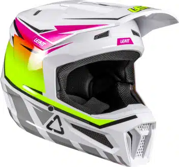 Leatt Crosshelm Moto 2.5 V26 Wit/Fluor Geel/Roze Volwassenen 2026 Collectie