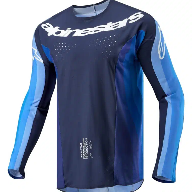 Alpinestars 2024 Techstar Pneuma volwassen cross shirt Donker Navy Licht blauw