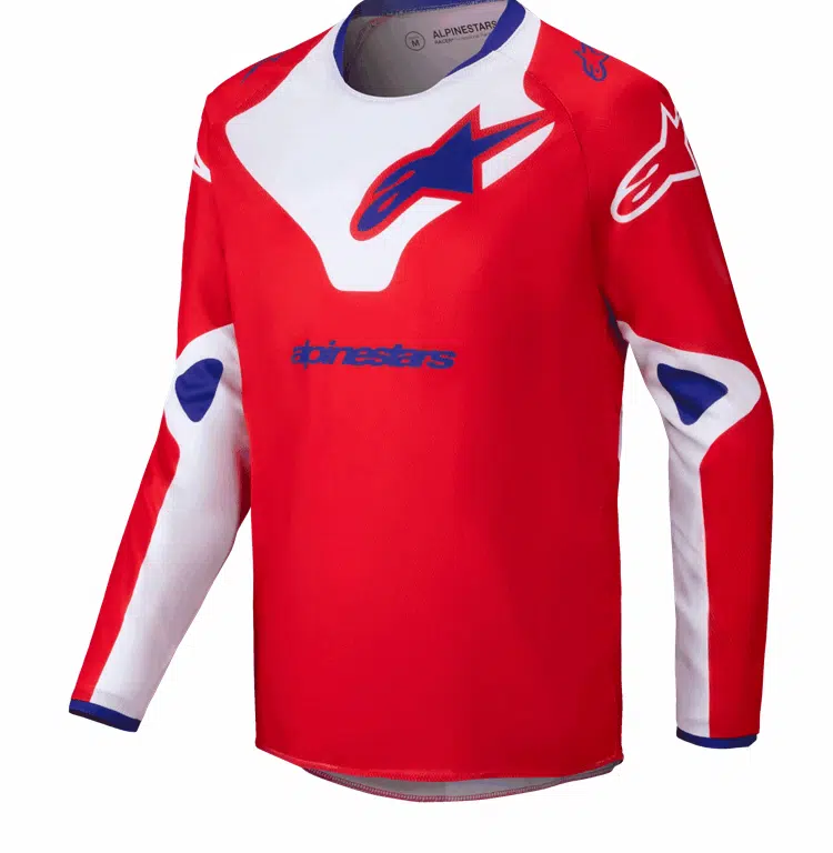 Alpinestars 2025 Racer Veil Kinder cross shirt Rood / Wit