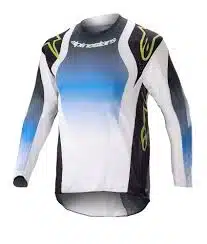 Alpinestars 2023 Racer Push Kinder cross shirt Blauw / Wit Maat M