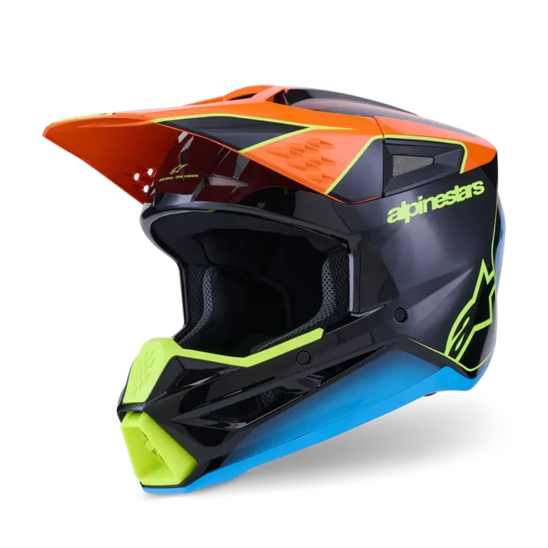 Alpinestars SM3 Fray Helmet – Black/Orange/Yellow – ( KIDS)