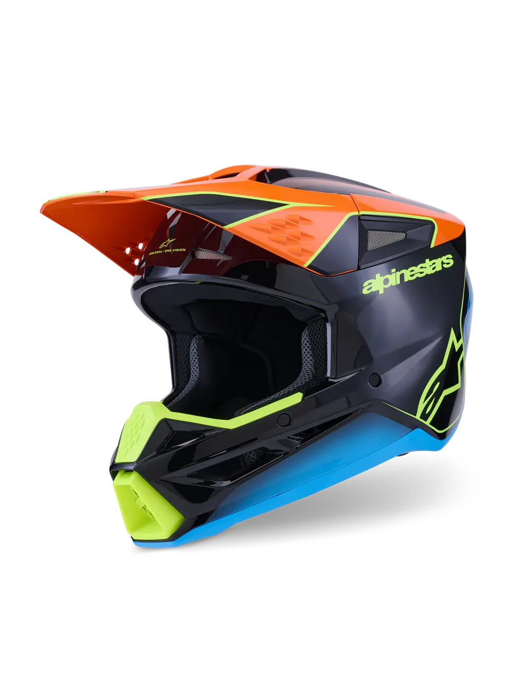Alpinestars SM3 Fray Helmet – Black/Orange/Yellow – ( KIDS)