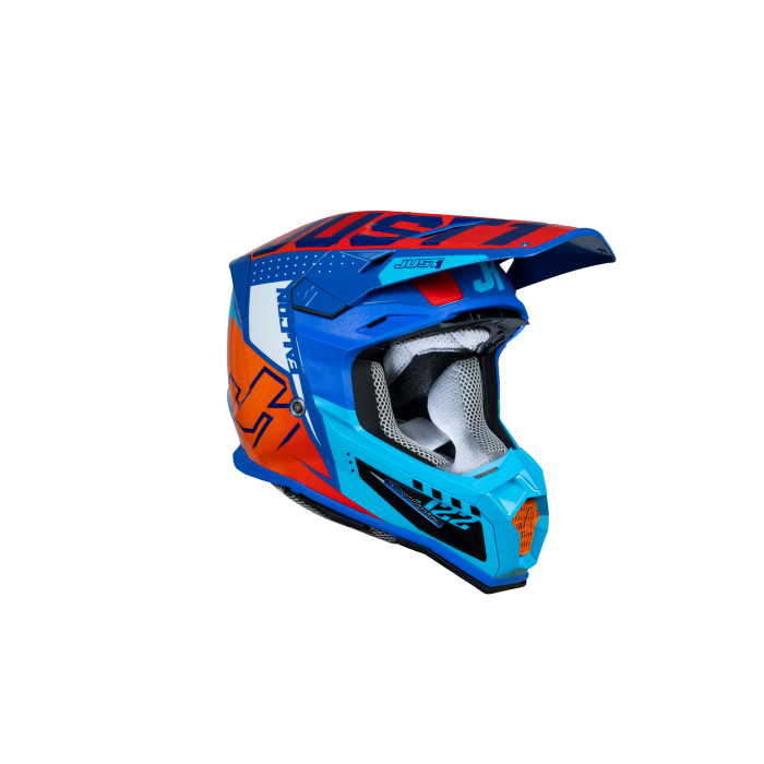 Just1 J-22 F Falcon Helmet – Orange/Blue