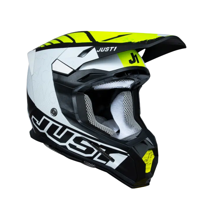 Just1 J-22 F Dynamo Helmet – Fluo Yellow/White/Black