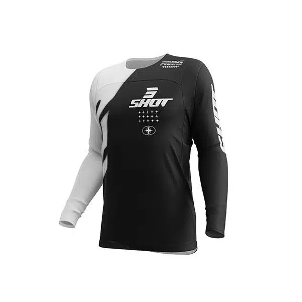 Shot MX Cross Shirt Volwassen Contact Myst Zwart 2026 Collectie