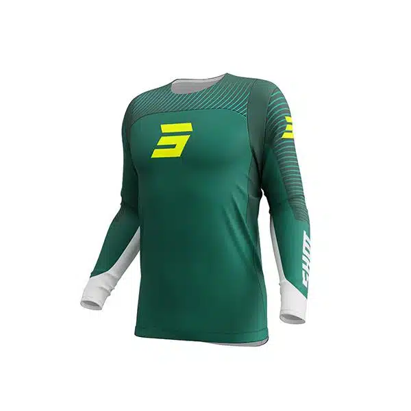 Shot MX Cross Shirt Volwassen Contact GP Groen / Fluor Geel 2026 Collectie