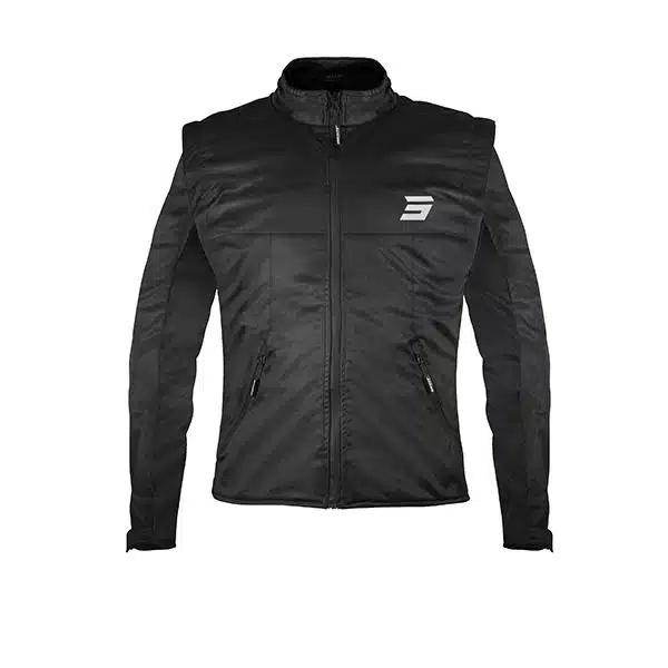 Shot Softshell Enduro Jas Volwassenen Zwart met afritsbare mouwen 2026 collectie