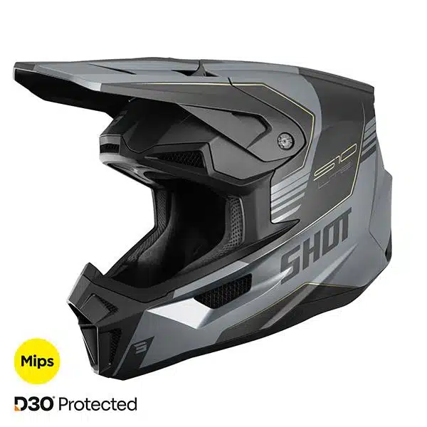 Shot MX Crosshelm Lite S10 Zwart / Grijs Mat Volwassenen 2026 Collectie