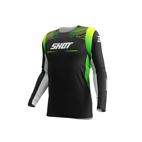Shot MX Cross Shirt Kinderen Contact Apex Fluor Geel 2026 Collectie