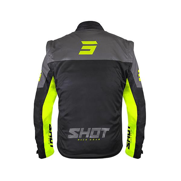 Shot Softshell Enduro Jas Volwassenen Zwart/Fluor Geel met afritsbare mouwen 2026 collectie - Afbeelding 2