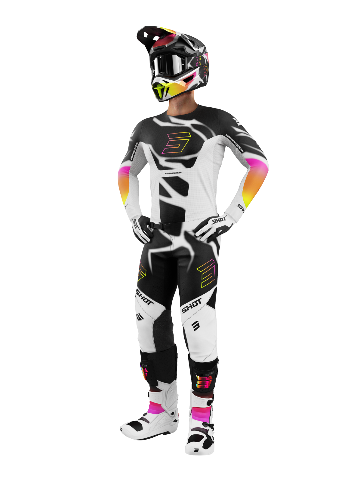 Shot MX Cross Shirt Volwassen Aerolite Devil Black 2026 Collectie - Afbeelding 2