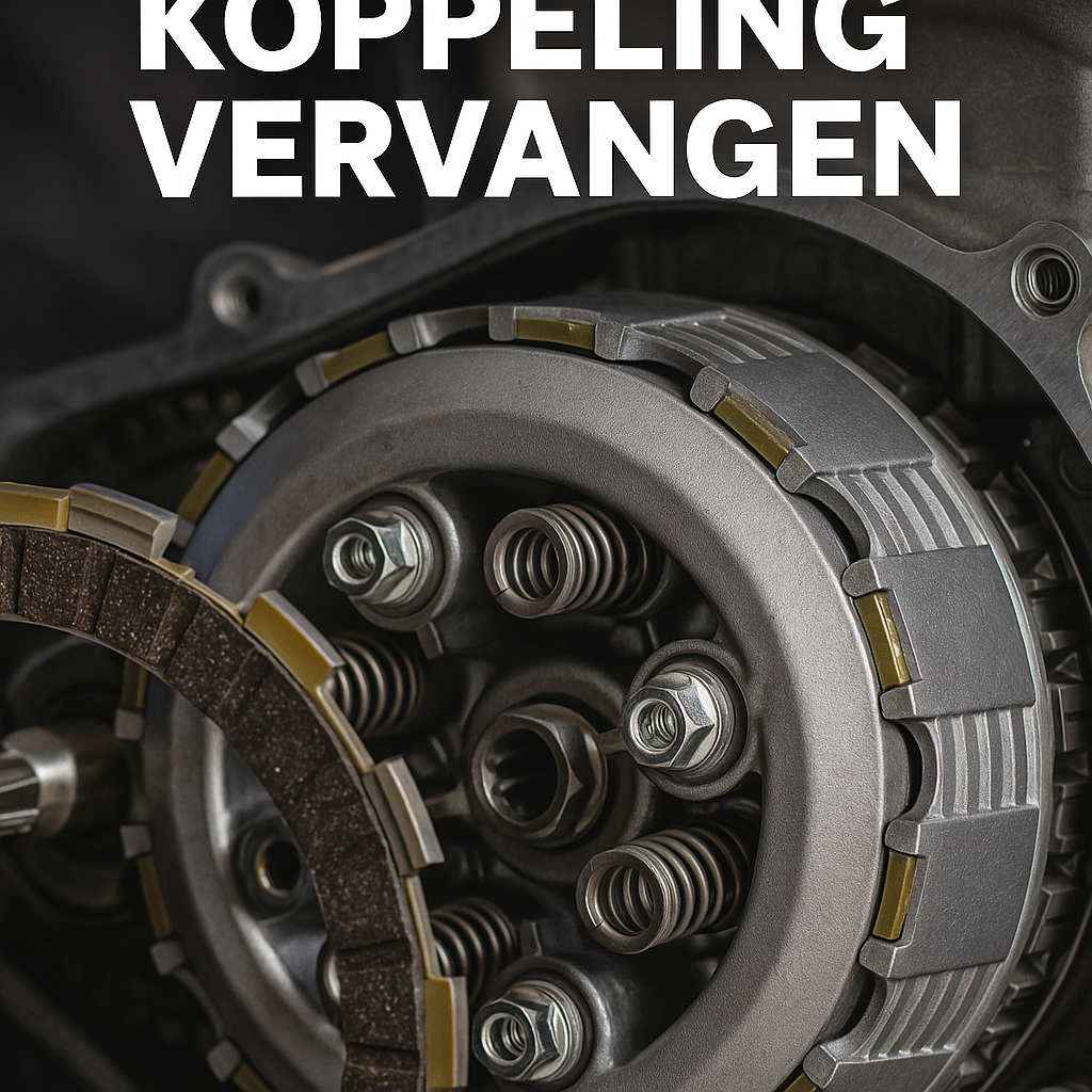 Close-up crossmotor koppeling – koppelingsplaten en veren vervangen