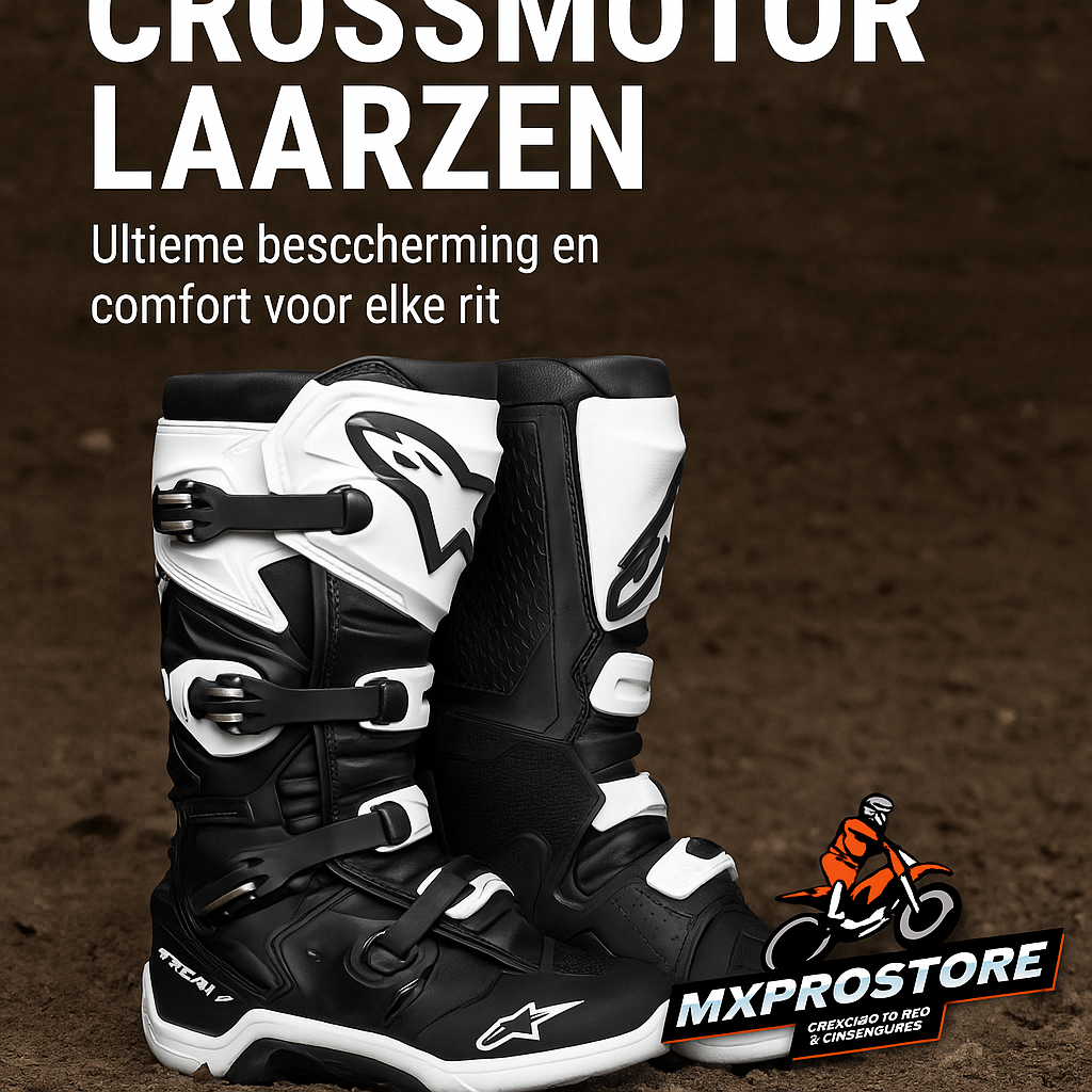 Crossmotor laarzen Alpinestars Tech 7 zwart wit – verkrijgbaar bij MXPROSTORE