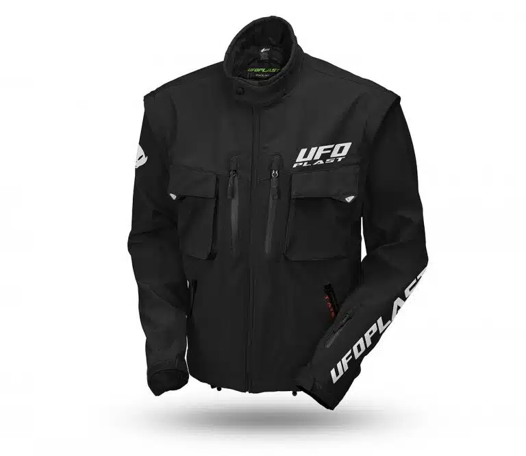 UFO Taiga Enduro Jas Volwassenen Maat Zwart met afritsbare mouwen