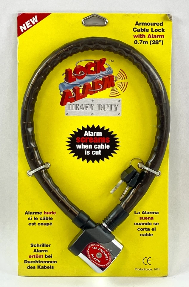 Lock Alarm Heavy Duty kabelslot 0,7 meter 110 decibel