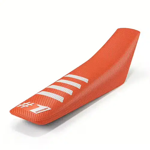 Onegripper waterdicht universeel zadelovertrek Ribbed Oranje / Wit #1