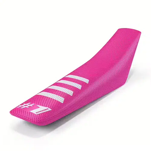 Onegripper waterdicht universeel zadelovertrek Ribbed Roze / Wit #1