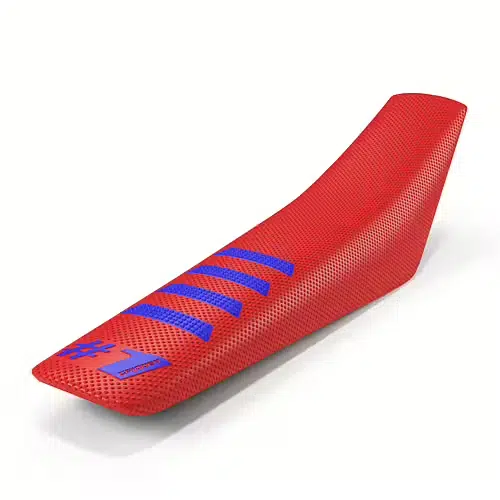 Onegripper waterdicht universeel zadelovertrek Ribbed Rood / Blauw #1