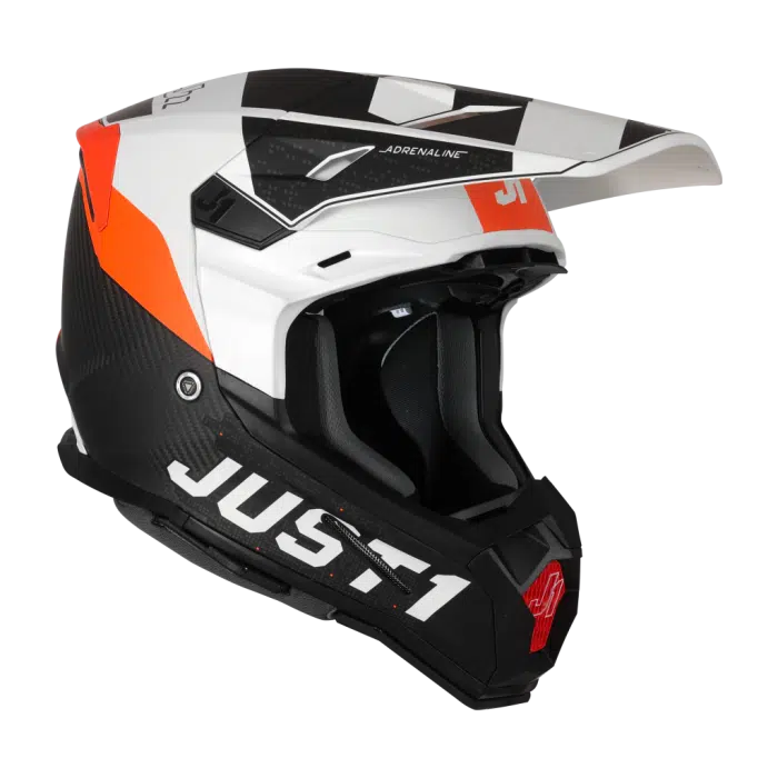Just1 J-22 C Adrenaline Helmet – Orange/White Carbon