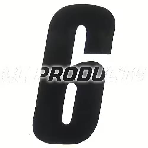 CC Products plaknummer #6/9 Zwart 17cm hoog ( per stuk ) nummer 6/9