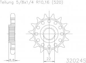 Esjot voortandwiel 13 tands Light KTM SX/EXC/SXF/EXC-F 125/144/150/200/250/300/350/450/500/520/540 1991-2019 & Husqvarna TC/TE/FC/FE 125/150/250/350/450/501 2014-2019 & Beta RR 250/300 2013-2018 & RR 350 2011-2018 & RR 390 2015-2016 & RR 400/498 2010-2013 & RR 430/480 2015-2018 & RR 450/520 2010-2014