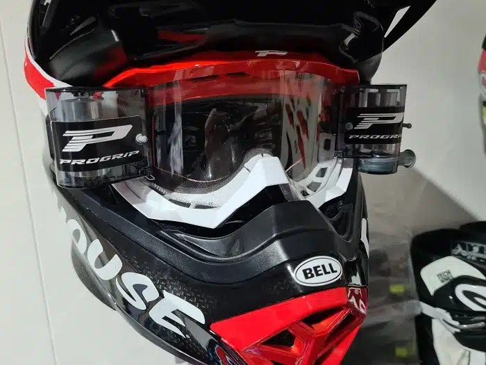 Progrip 3200 crossbril met roll off XL FL Rood / Wit