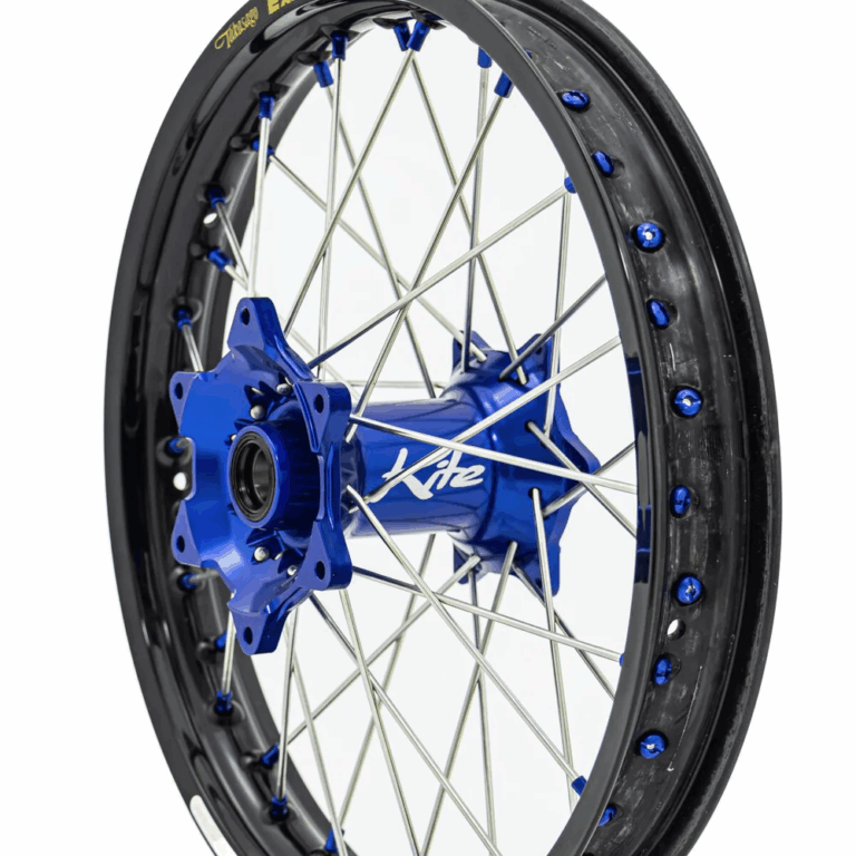 Elite Voorwiel compleet Zwarte Excel Signature velg + Kite Blauwe naaf 1.60x14 KTM SX 65 2008- & Husqvarna TC 65 2017- & Gas Gas MC 65 2021-