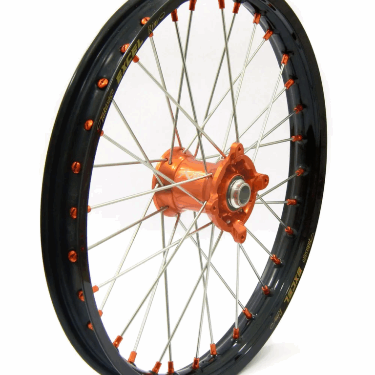 Elite Voorwiel compleet Zwarte Excel Signature velg + Kite Oranje naaf 1.60x14 KTM SX 65 2008- & Husqvarna TC 65 2017- & Gas Gas MC 65 2021-