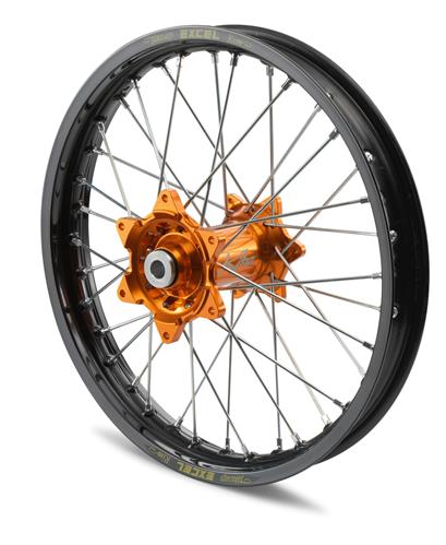 Elite Voorwiel compleet Zwarte Excel Signature velg + Kite Oranje naaf 21-1.60 alle KTM vanaf 2015-2025 ( KTM Factory Racing Replica )
