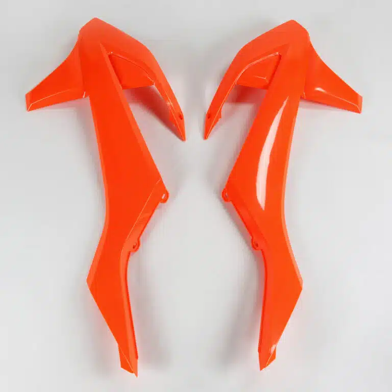 UFO radiator kappen Fluor Oranje KTM SX 125/150/250 16-18 & SX-F 250/350/450 16-18 & EXC 250/300 17-19 & EXC-F 250/350/450/500 17-19