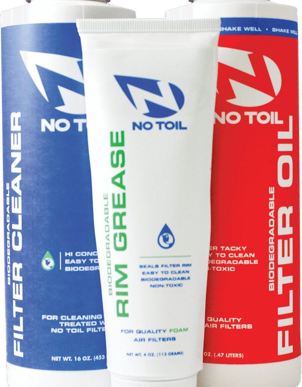 No Toil luchtfilter olie + luchtfilter cleaner + luchtfilterbak vet ( set van 3 )