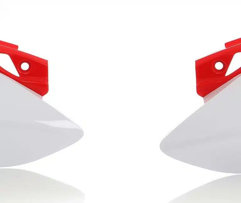 Racetech zijnummerborden rood / wit Honda CRF 450R 05-06