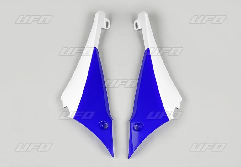 UFO radiator kappen Wit / Blauw Yamaha YZ 450F 11-13