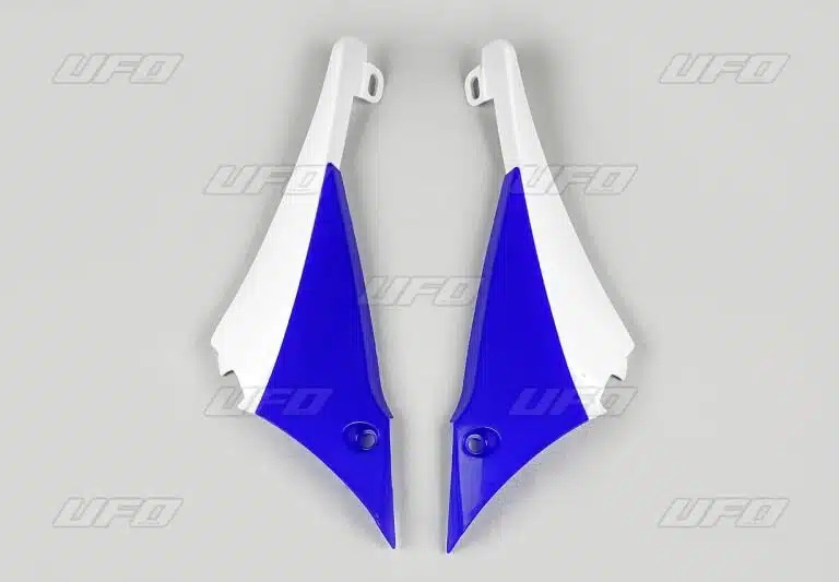 UFO radiator kappen Wit / Blauw Yamaha YZ 450F 11-13