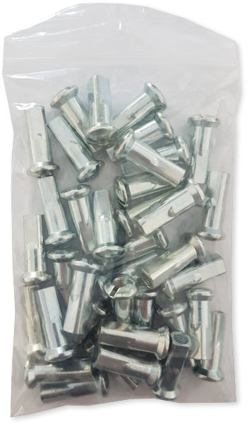 Haan Wheels nippel set zilver voor 36 spaken Honda/Kawasaki/KTM/Suzuki/Husqvarna/Yamaha ( 4mm spaken )