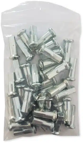 Haan Wheels nippel set zilver voor 36 spaken Honda/Kawasaki/KTM/Suzuki/Husqvarna/Yamaha ( 4mm spaken )