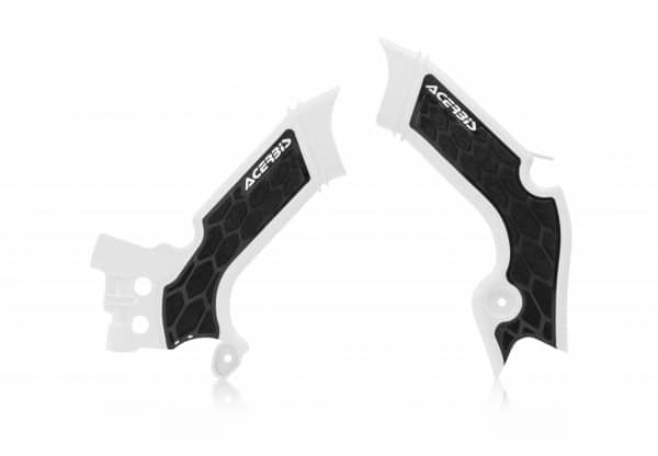 Acerbis X-Grip frame beschermers Wit / Zwart Kawasaki KX 250F 2021- & KX 450F 2019-