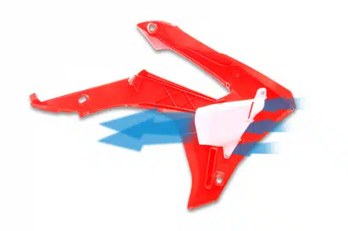 Cycra Powerflow Radiator Kappen EDGE Rood Honda CRF 250R 2014-2017 & CRF 450R 2013-2016 - Afbeelding 2