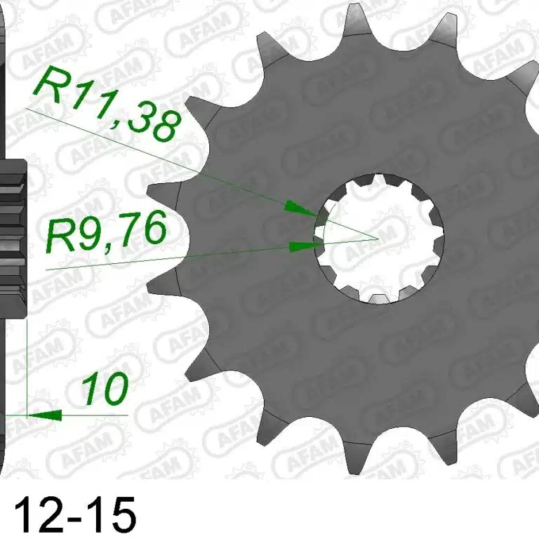 AFAM voortandwiel 13 tands Suzuki RM 250 83-09 & DRZ 400 00-07 & Kawasaki KLX 400R 03-04