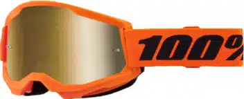 100% Strata 2 Crossbril Fluor Oranje - Goude Spiegel lens ( 2026 collection )