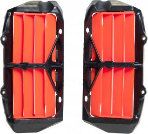 Racetech reinforced radiator roosters/lamellen zwart/oranje KTM SX 125/150/250 2019-2022 & SX-F 250/350/450 2019-2022 & EXC/EXC-F 250/300/350/450/500 2020-