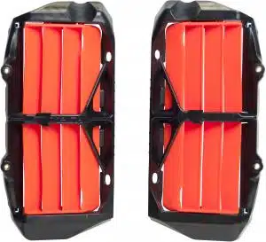 Racetech reinforced radiator roosters/lamellen zwart/oranje KTM SX 125/150/250 2019-2022 & SX-F 250/350/450 2019-2022 & EXC/EXC-F 250/300/350/450/500 2020-