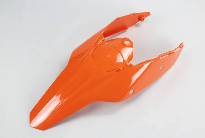 UFO Achterspatbord + Zijnummerborden Oranje KTM EXC/EXC-F 125-450 2008-2011